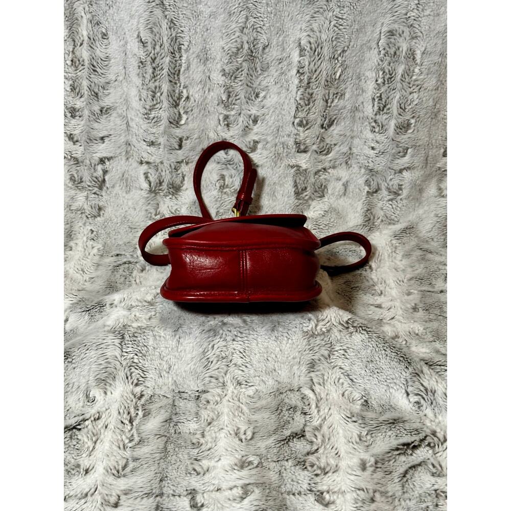Vintage Coach Small Sidepack 9978 Red Leather Belt Bag Crossbody USA - Picture 5 of 12